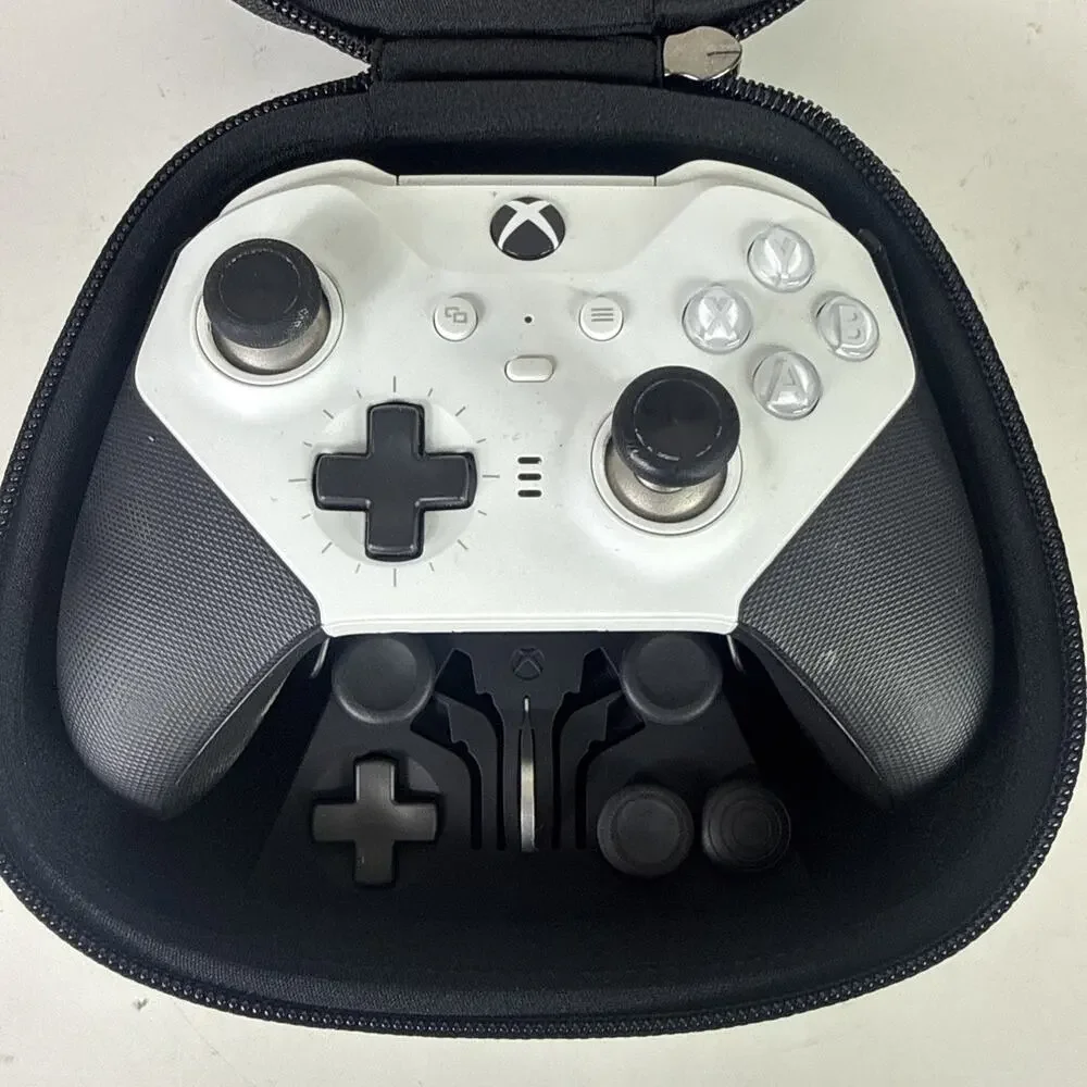 Microsoft Xbox Elite Series 2 Controller White W/ OEM Case + Accessories Tested